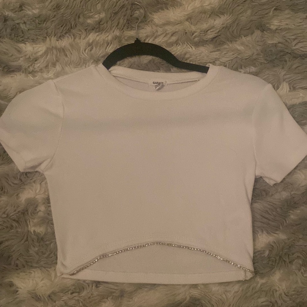 white crop top